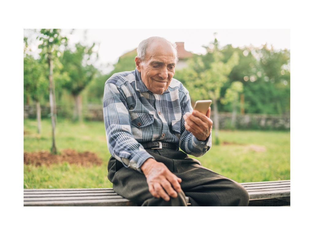 Elderly Man on Mobile Phone Elderly Man on Mobile Phone