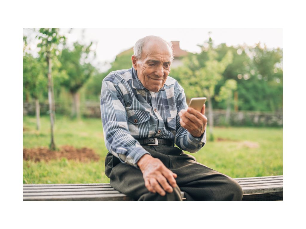 Elderly Man on Mobile Phone