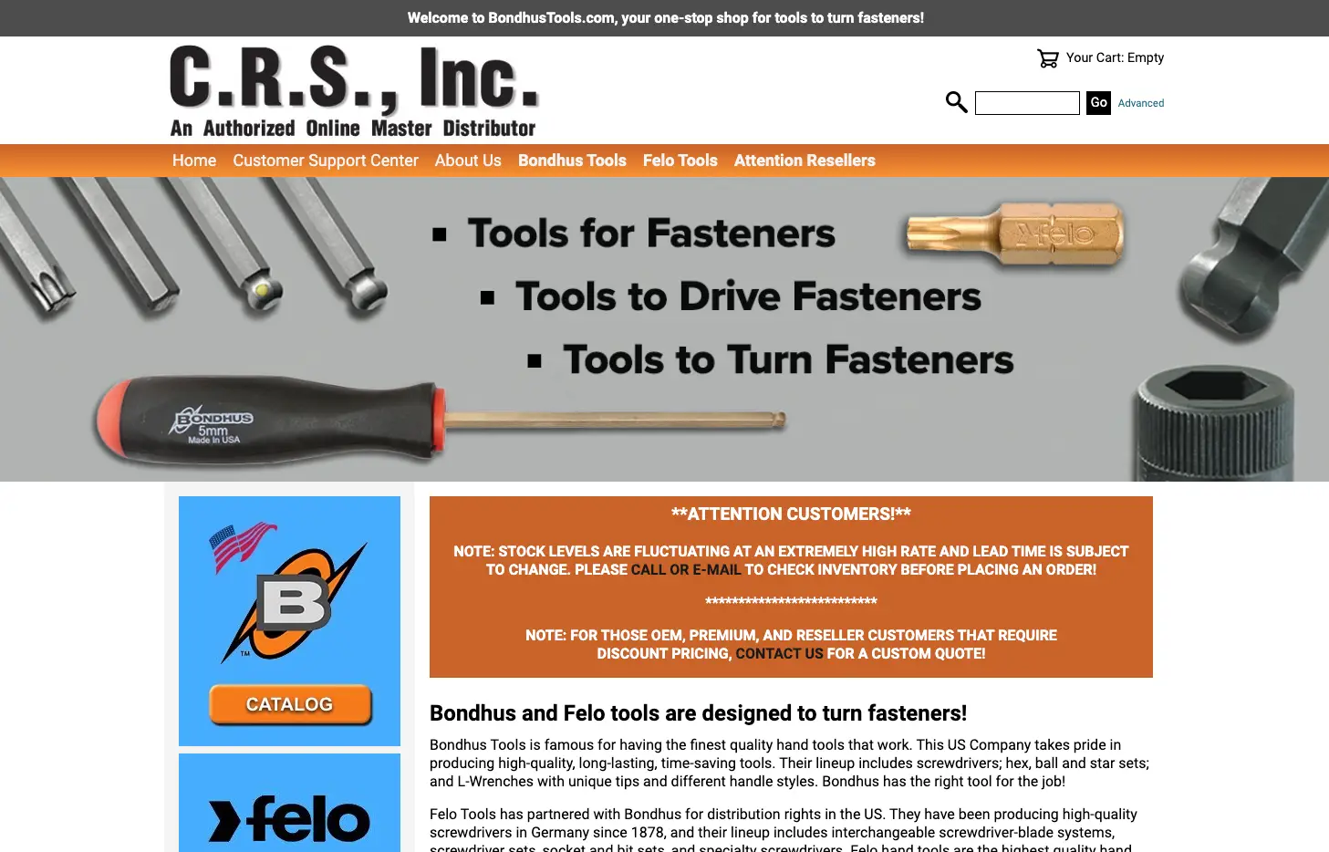BondhusTools.com a master distributor for Bondhus Tools and Felo Tools